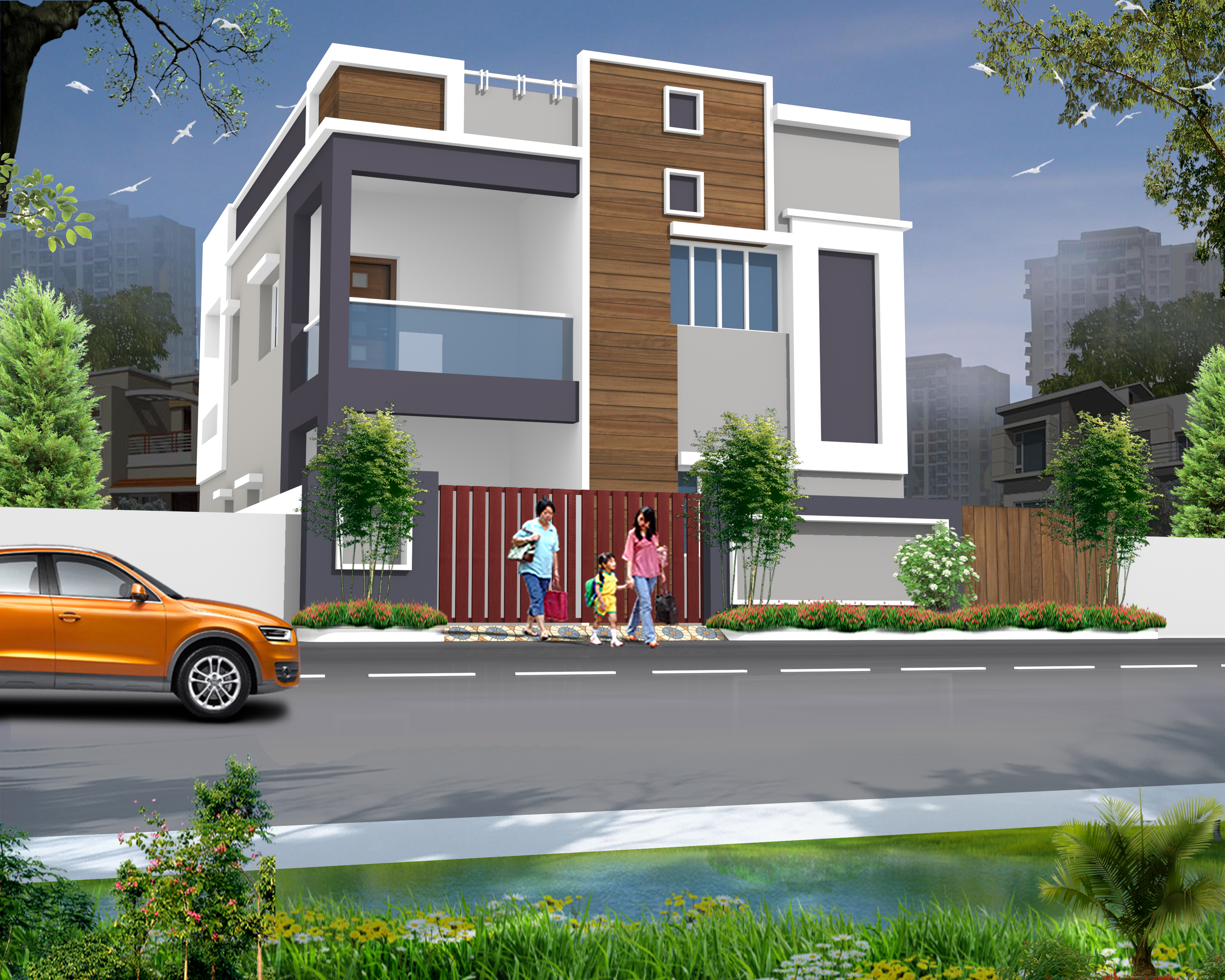 Duplex East Elevation