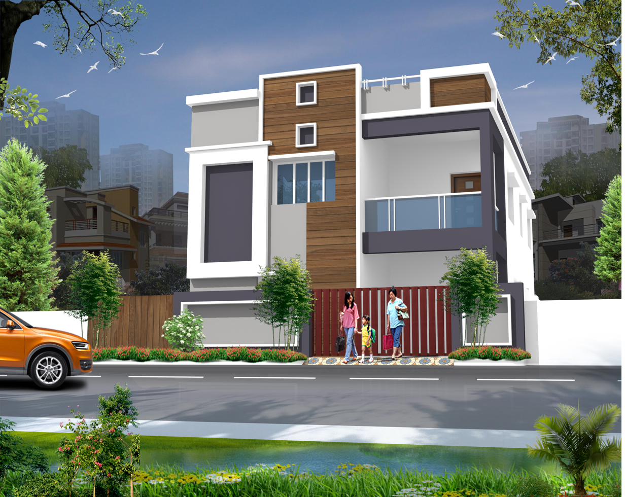Duplex West Elevation